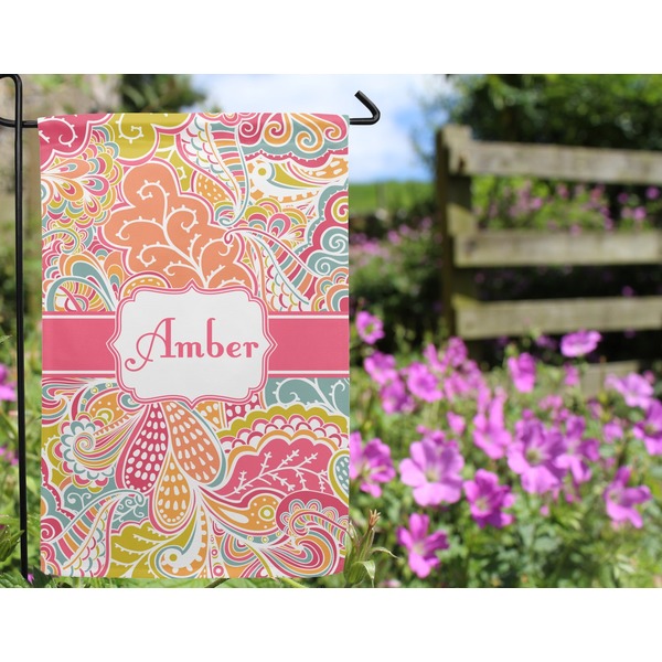 Abstract Foliage Garden Flag - Outside In Flowers