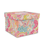 Abstract Foliage Gift Box with Lid - Canvas Wrapped - Medium (Personalized)