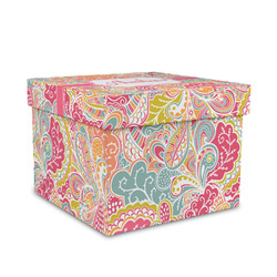 Abstract Foliage Gift Box with Lid - Canvas Wrapped - Medium (Personalized)