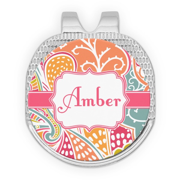 Abstract Foliage Golf Ball Hat Marker Hat Clip