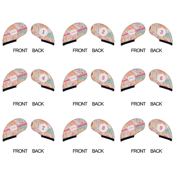 Abstract Foliage Golf Club Covers - APPROVAL (set of 9)