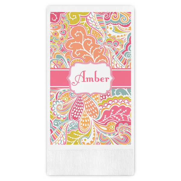 Custom Abstract Foliage Guest Towels - Full Color (Personalized)