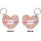 Abstract Foliage Heart Keychain (Front + Back)