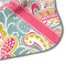 Abstract Foliage Hooded Baby Towel- Detail Corner