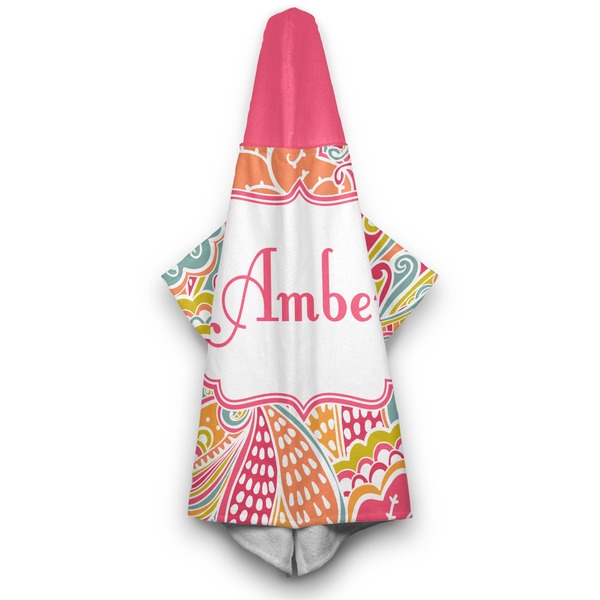 Abstract Foliage Hooded Towel - Hanging