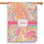 Abstract Foliage 28" House Flag - Single Sided (Personalized)
