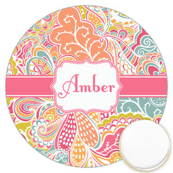 Abstract Foliage Printed Cookie Topper - 3.25" (Personalized)