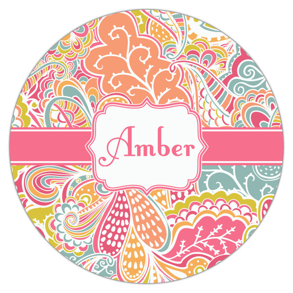 Abstract Foliage Icing Circle - Large - Single