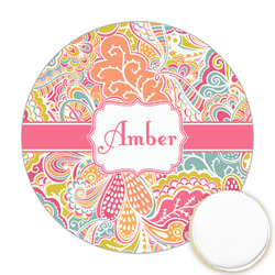 Abstract Foliage Printed Cookie Topper - Round (Personalized)