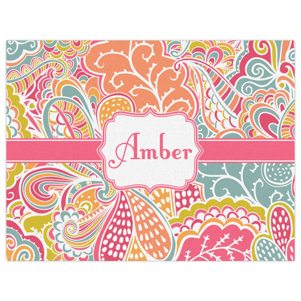 Abstract Foliage Indoor / Outdoor Rug - 6'x8' - Front Flat