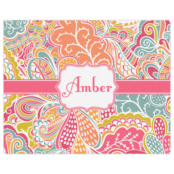 Abstract Foliage Indoor / Outdoor Rug - 8'x10' - Front Flat