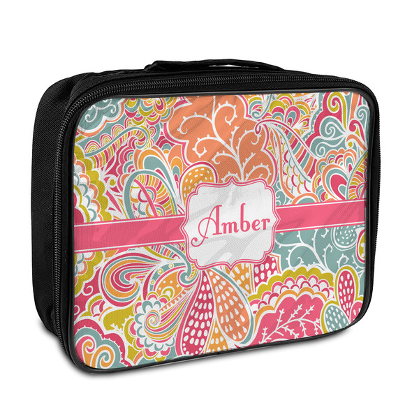 Custom Abstract Foliage Insulated Lunch Bag (Personalized)