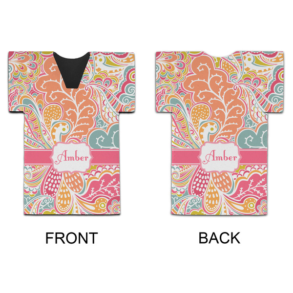 Abstract Foliage Jersey Bottle Cooler - APPROVAL