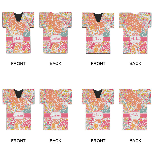 Abstract Foliage Jersey Bottle Cooler - Set of 4 - APPROVAL