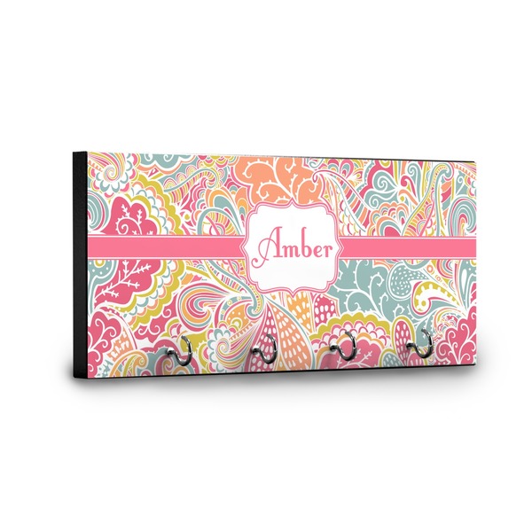 Abstract Foliage Key Hanger - Front View with Hooks