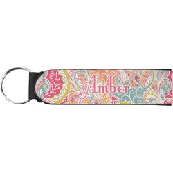 Abstract Foliage Neoprene Keychain Fob (Personalized)