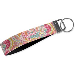 Abstract Foliage Webbing Keychain Fob - Small (Personalized)