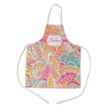 Abstract Foliage Kid's Apron w/ Name or Text