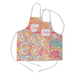 Abstract Foliage Kid's Apron w/ Name or Text