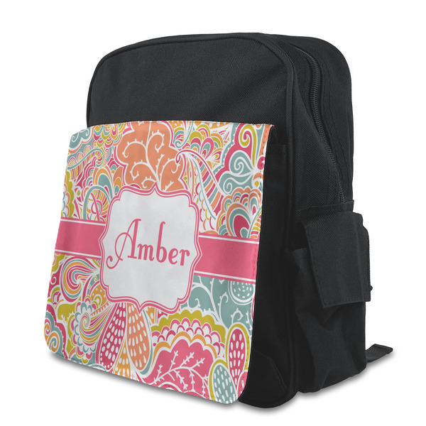 Custom Abstract Foliage Preschool Backpack (Personalized)