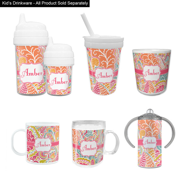 Abstract Foliage Kid's Drinkware - Customized & Personalized