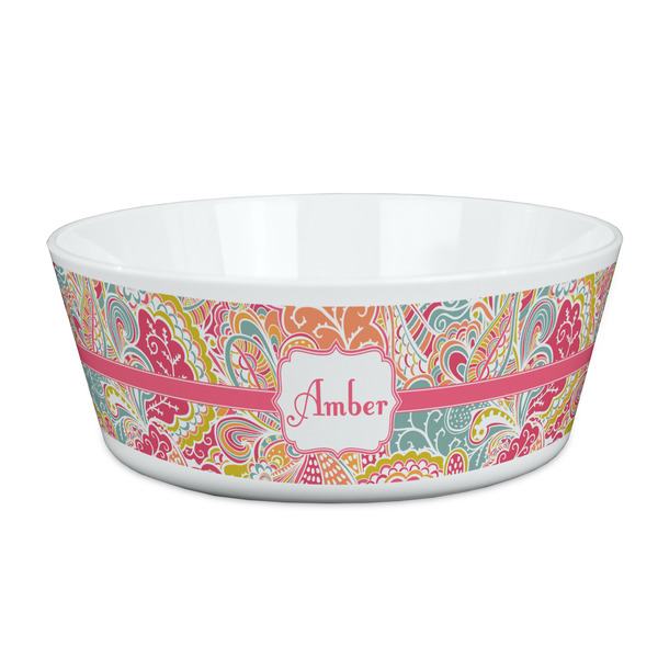 Custom Abstract Foliage Kid's Bowl (Personalized)