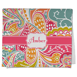 Abstract Foliage Kitchen Towel - Poly Cotton w/ Name or Text