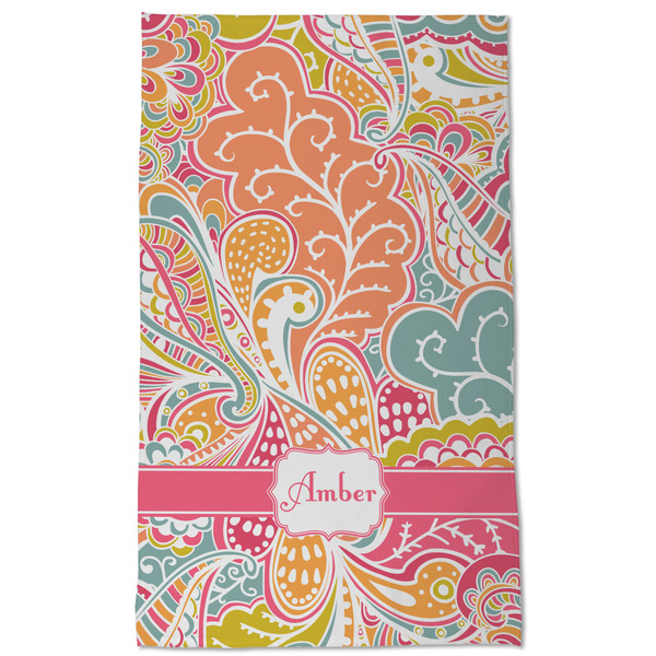 Abstract Foliage Kitchen Towel - Poly Cotton - Full Front