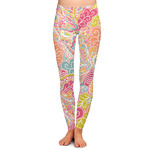 Abstract Foliage Ladies Leggings - Extra Large