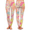 Abstract Foliage Ladies Leggings - Front and Back