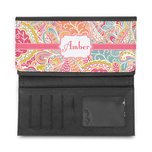 Abstract Foliage Ladies Wallet - Half Way Open