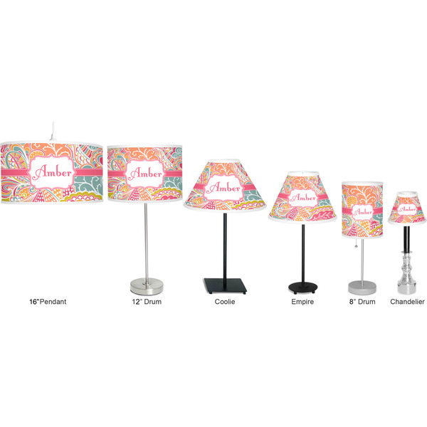 Abstract Foliage Lamp Full View Size Comparison