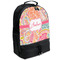 Abstract Foliage Large Backpack - Black - Angled View