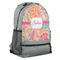Abstract Foliage Large Backpack - Gray - Angled View