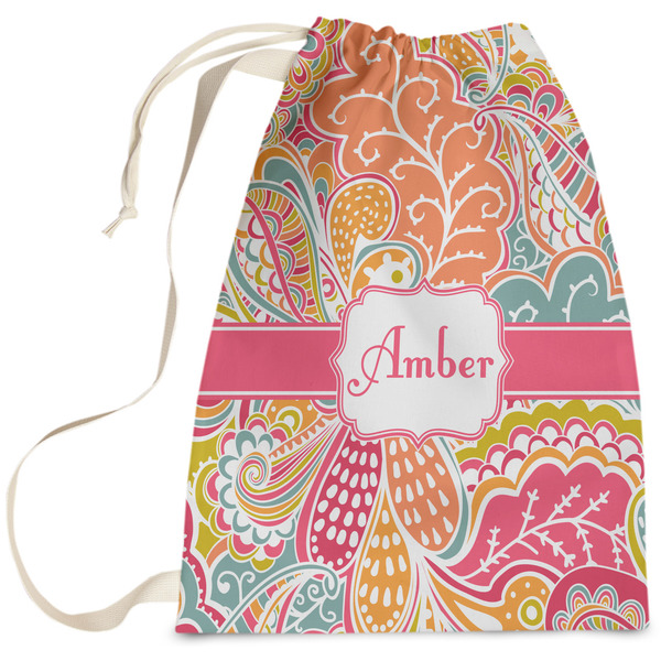 Custom Abstract Foliage Laundry Bag (Personalized)