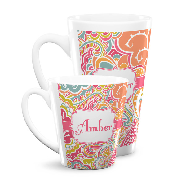 Abstract Foliage Latte Mugs Main