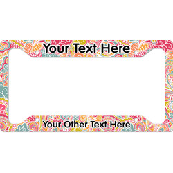 Abstract Foliage License Plate Frame - Style A (Personalized)