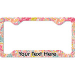 Abstract Foliage License Plate Frame - Style C (Personalized)