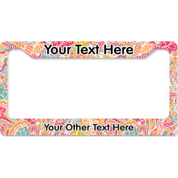 Abstract Foliage License Plate Frame - Style B (Personalized)