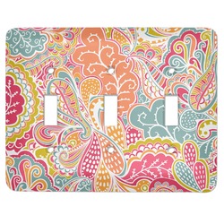 Abstract Foliage Light Switch Cover (3 Toggle Plate)