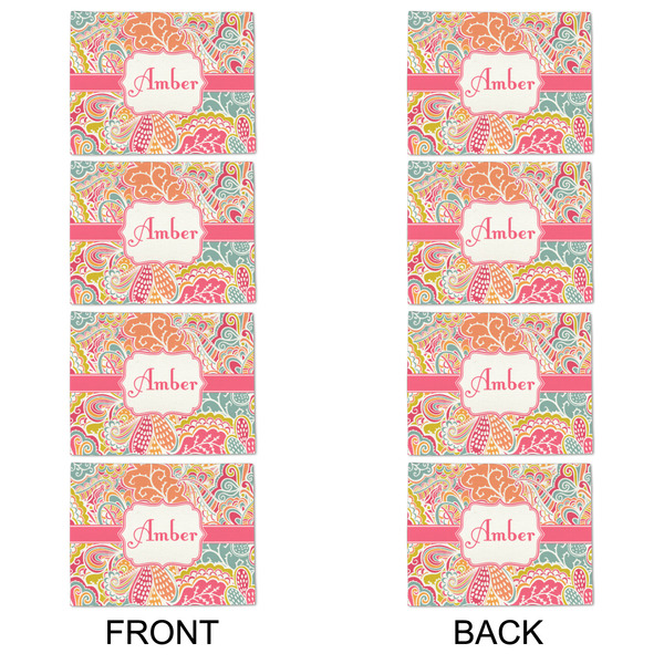 Abstract Foliage Linen Placemat - APPROVAL Set of 4 (double sided)