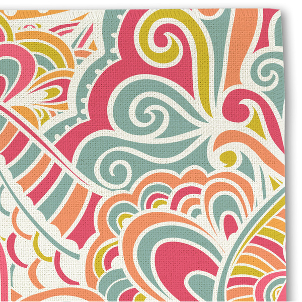 Abstract Foliage Linen Placemat - DETAIL