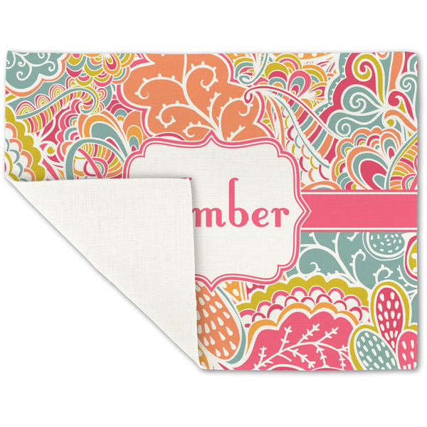 Abstract Foliage Linen Placemat - Folded Corner (single side)