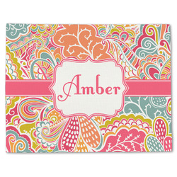 Abstract Foliage Single-Sided Linen Placemat - Single w/ Name or Text