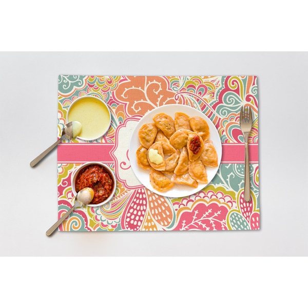 Abstract Foliage Linen Placemat - Lifestyle (single)