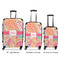 Abstract Foliage Luggage Bags all sizes - With Handle