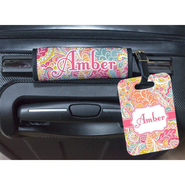 Abstract Foliage Luggage Wrap & Tag
