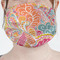 Abstract Foliage Mask - Pleated (new) Front View on Girl