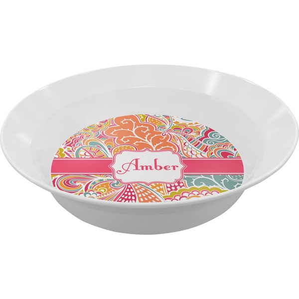 Custom Abstract Foliage Melamine Bowl (Personalized)