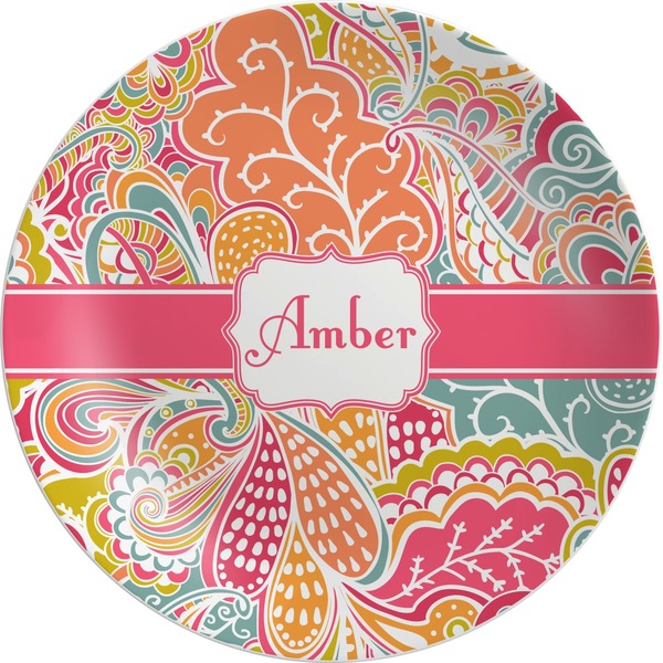 Custom Abstract Foliage Melamine Plate (Personalized)